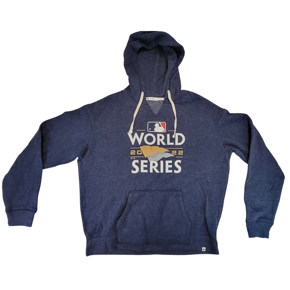47‎ Brand MLB World Series 2022 Blue Hoodie X-Large Pullover Sweatshirt